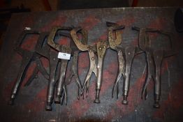 *Six Vice Grip Welders Clamps