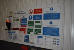 *Health & Safety Sign, and Ear Plug Dispenser