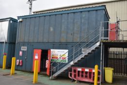 *32ft x 10ft Two Storey Storage Containers (ground floor: flammable liquid store, top floor: open