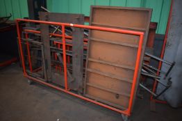 *Industrial Tubular Barrow Containing Assorted Jigs and Steel Work