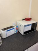 *Toshiba Microwave Oven, and a Four Slice Toaster