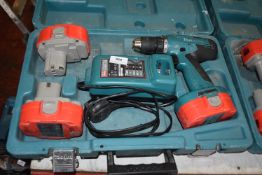 *Makita 6391D Cordless Drill with Three Batteries, Charger, and Carry Case