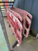 *Five Plastic Barriers with Reflective Strips