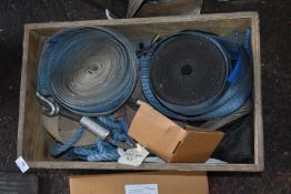 *Box of Ratchet Straps, Ropes, and Wire Slings