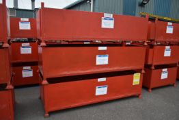 *Three Stackable Steel Stillages 250x100cm x 70cm tall