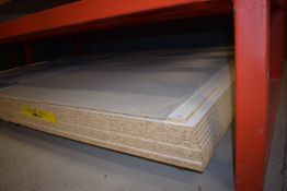 *Nine 6ft x 9ft Sheets of White Faced Chipboard
