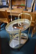 Brass Mirrored Trolley