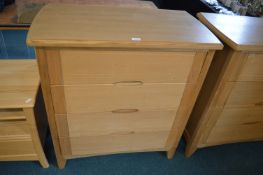 Solid Light Oak Four Drawer Chest (matching lot 5)