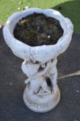 Concrete Garden Planter with Cherubs
