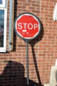 Stop and Go Road Sign