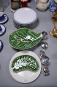 Vintage Pottery Including Denby Plates, Cabbage Le