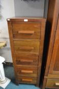 Solid Wood Five Drawer Upright Storage Chest