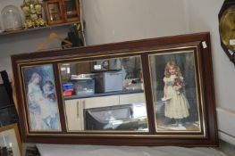 Mirror Featuring Two Reproduction Pears Prints