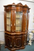 Reproduction Serpentine Front Display Cabinet with