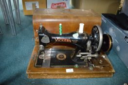 Vintage Vickers Portable Manual Sewing Machine
