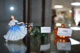 Jade Bear Glass Pumpkin, and a Miniature Royal Dou