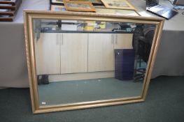 Large Gilt Framed Bevelled Edge Mirror 44