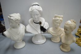 Four Classical Busts