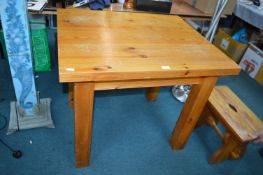 Solid Pine Square Table