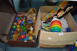 Vintage Case Containing Children's Wooden Building