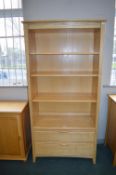 Ercol Four Tier Bookshelf with Two Drawers
