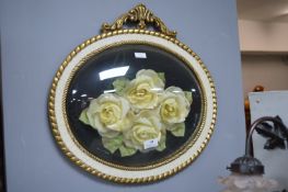 Gilt Framed Convex 3D Rose Picture