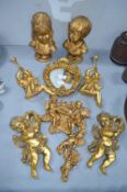 Gilded Cherub Wall Plaques and Busts