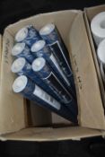 *6x Roll of Muriva Silver & Blue Wallpaper, plus 1x Open Roll