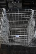 *White Metal Mesh Display Basket 41x42cm x 75cm tall
