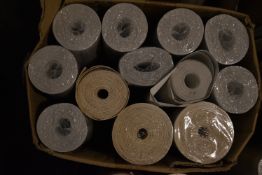 *10x Assorted Rolls of Wallpaper, plus 2x Open Rolls