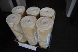 *5x Roll of Christiana Masi 7602 70cm Wallpaper, plus 1x Open Roll