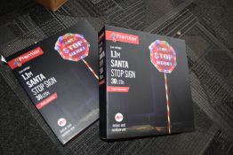 *2x Premier 1.1m Santa Stop Sign with 30 LEDs