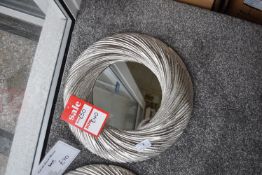 *Farah Silver Wall Mirror 38cm diameter