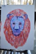 *Painting of a Lion by Jessie 31x41cm