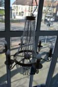 *Six Branch Candle Style Chandelier 65cm x 78cm (buyer to disconnect)