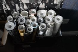 *Two Boxes Containing Assorted Open Rolls of Wallpaper