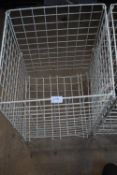 *White Metal Mesh Display Basket 41x42cm x 75cm tall
