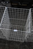 *White Metal Mesh Display Basket 41x42cm x 75cm tall
