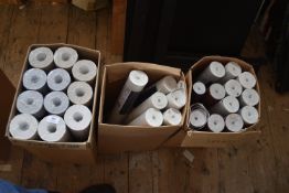 *Three Boxes Containing Assorted Rolls of Wallpaper