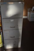 *Grey Metal Four Drawer Foolscap Filing Cabinet