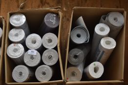 *Two Boxes Containing Assorted Rolls of Wallpaper