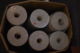 *5x Assorted Rolls of Wallpaper, plus 1x Open Roll