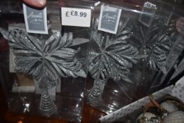 *2x Christmas Tree Topper Stars