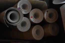 *6x Assorted Rolls of Wallpaper, plus 1x Open Roll