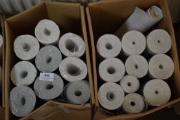 *Two Boxes Containing Assorted Rolls of Wallpaper