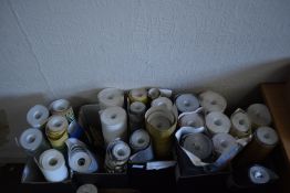 *Five Black Tour Boxes Containing Assorted Open Rolls of 70cm Wallpaper