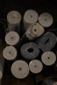 *9x Assorted Rolls of Wallpaper, plus 1x Open Roll