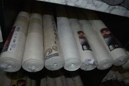 *7x Roll Christiana Masi Wallpaper (6x 9023, 1x 7617), plus 1x Open Roll