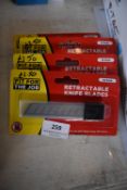 *4x Retractable Knife Blades 10pk
