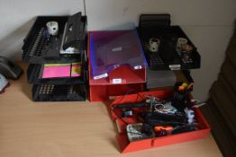 *Assorted Stationery Including Paper Trays, Punch, Desk Organisers, etc.